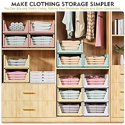 SNSLXH 5 Pack Stackable Closet Storage