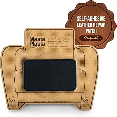 MastaPlasta Premium Easy All-in-One Leather Repair Kit Black 10x6 cm