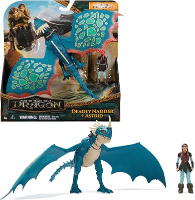 - Dragon and Viking Figure Pack: Deadly Nader e Astrid de Como Treinar o Teu Dragão - Figuras de Ação Articuladas - 6074005 - Brinquedos para Crianças 4 Anos + - Presente para Rapazes 4 Anos +