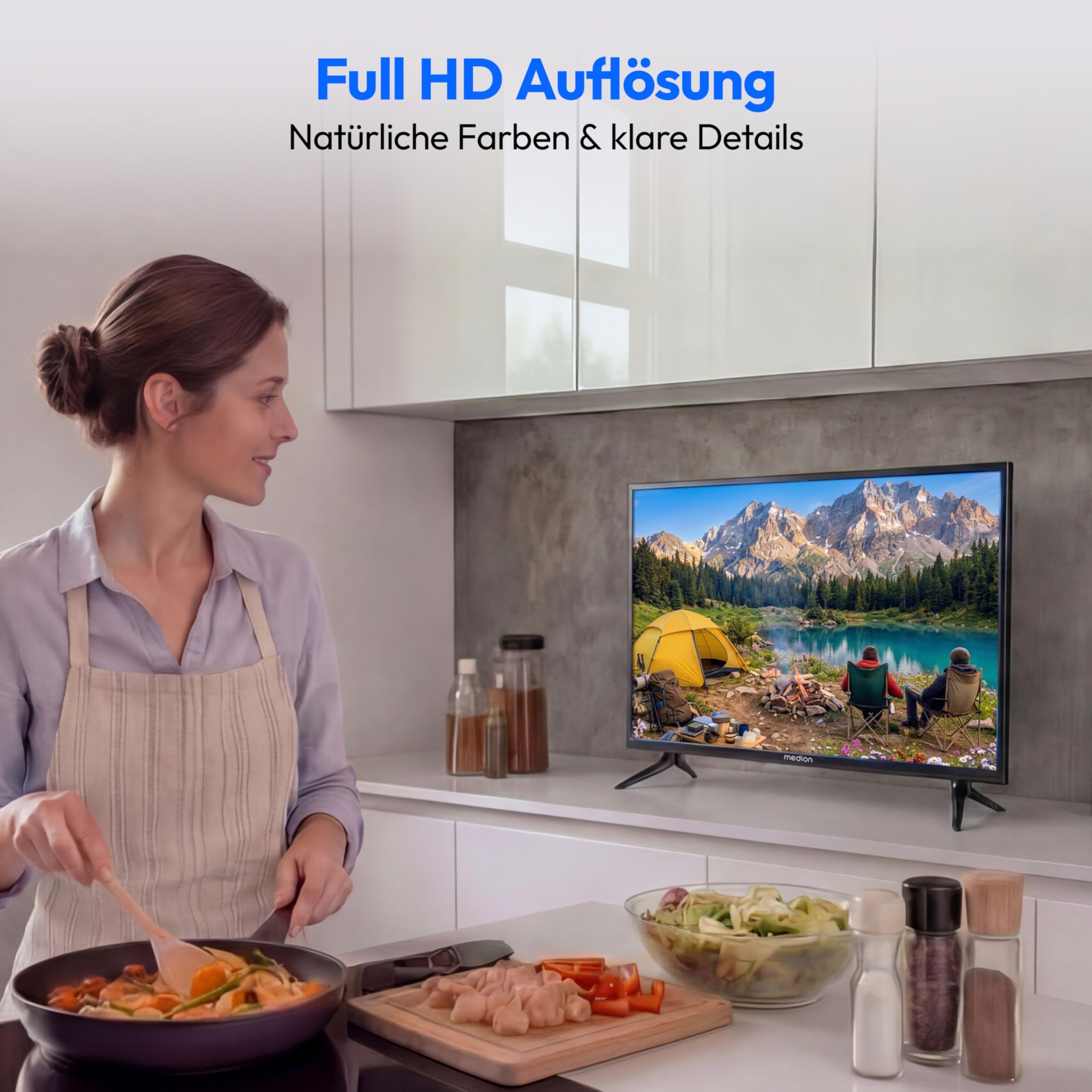 MEDION 59,9 cm (24 Zoll) Full HD Fernseher (integrierter DVD-Player, perfekt für Camping Wohnmobil LKW Garten, 12V KFZ Car-Adapter, Triple Tuner Receiver, HDMI, USB, MD 824001) 4