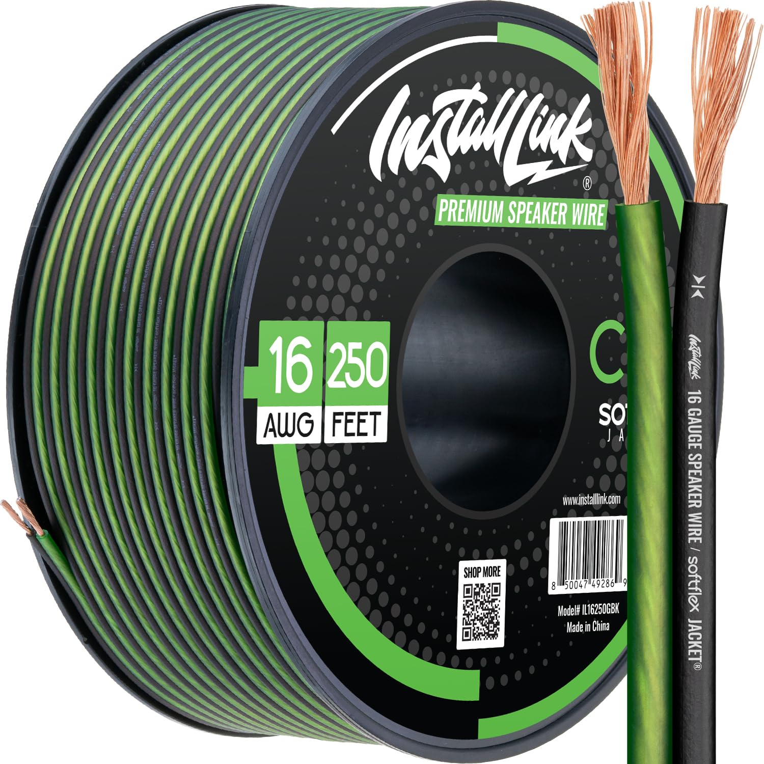 Install Link 16 AWG Gauge Speaker Wire Cable