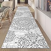 HEBE Hallway Runner Rug 2'x10' Washable Vintage Distressed Area Rugs Non Slip Laundry Rug Runner Boho Floor Carpet Runners for Hallways Entryway Laundry Room Kitchen Bathroom