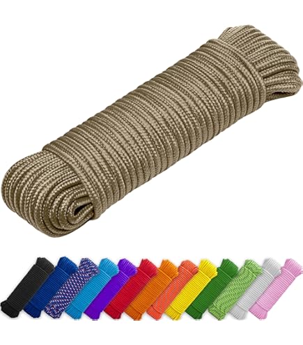 Cuerda De Algodón Trenzado De Color Súper Suave De Alta Calidad (Blazin, 25 Pies X 1/2 Pulgadas