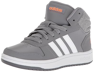 adidasDB1949 - Vs Hoops Mid 2.0 K Unisex-Kinder, Grau (Grey Three/White/Hi-Res Orange), 22 EU
