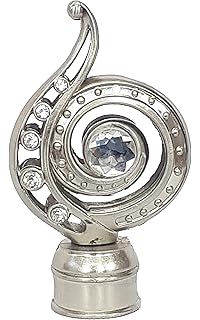 Baoblaze 4x Crystal Ball Decorative Pole Rod End For Window