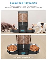 HoneyGuaridan 5L Automatic Cat Feeder for Two
