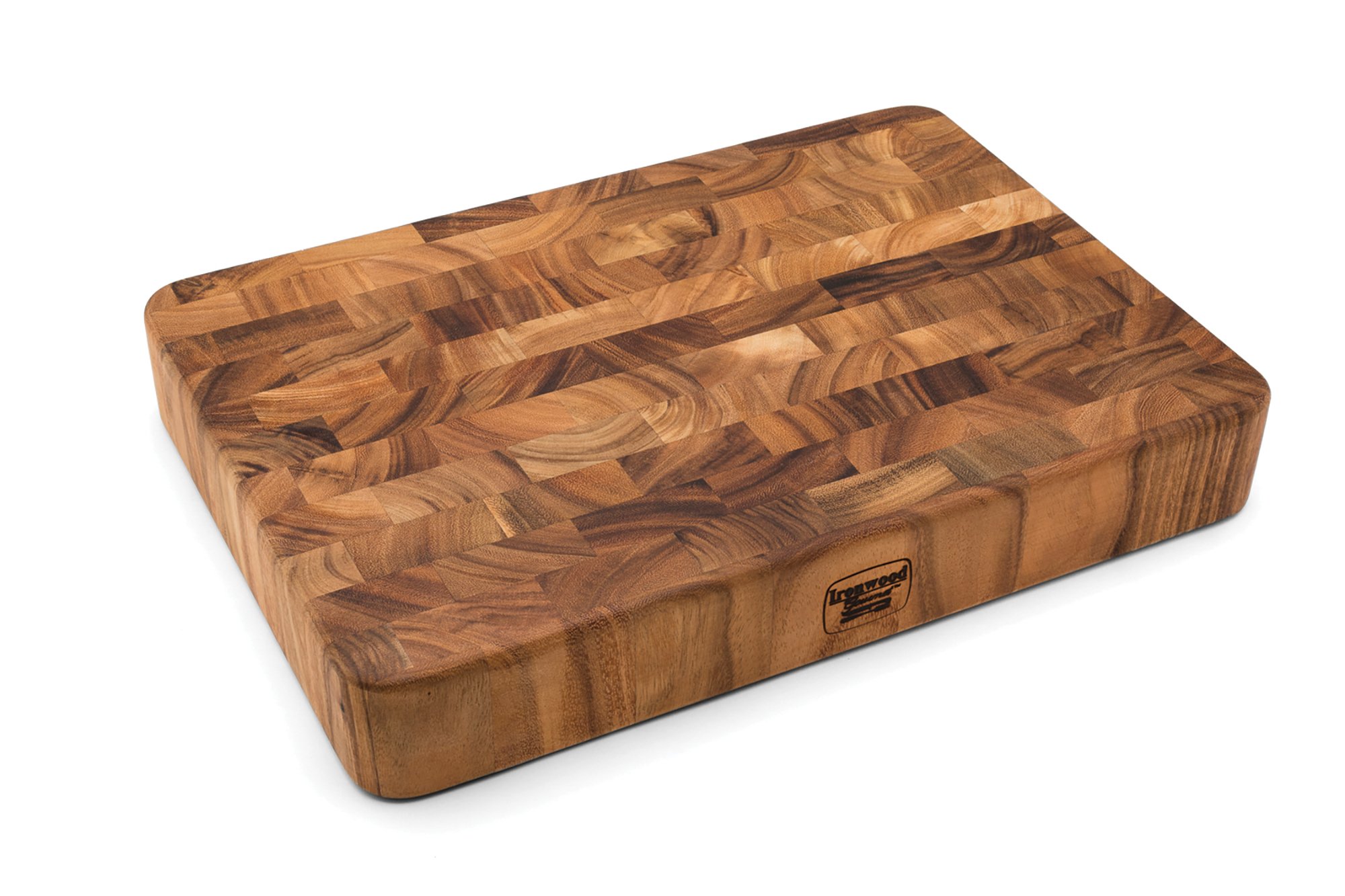Ironwood Gourmet End Grain Union Stock Yard Professional Chopping Butcher Block, Brown, 14 x 20 x 2.75