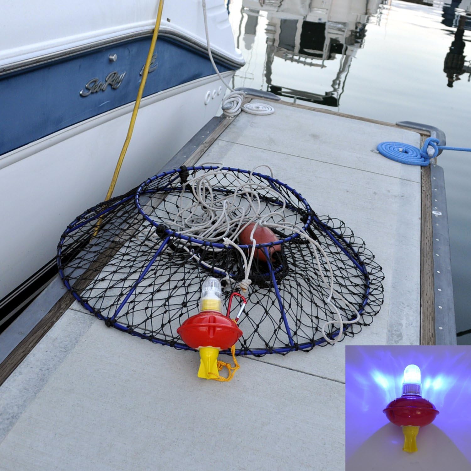 Instapark IHB888 LED Flashing Floating Crab/Lobster Buoy with Built-in Photosensor, 2-Pack