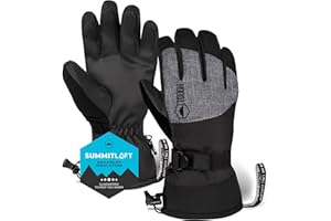 Tough Outdoors Ski Gloves - Snow Gloves for Men & Women - Men's Winter Gloves - Women's Waterproof Gloves - Warm Skiing Gloves - Insulated Snowboarding Gloves - Thermal Snowboard Gloves