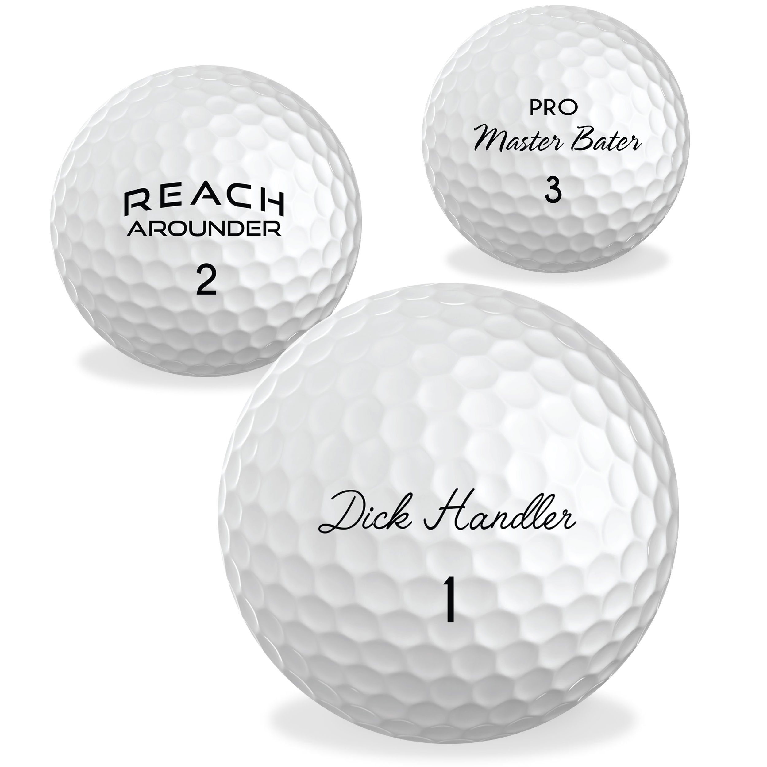 Novelty Golf Ball 3 Pack Fun Gifts for GolfersBachelor Party