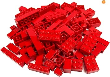 LEGO Replacement Set of 100 Red Bricks 