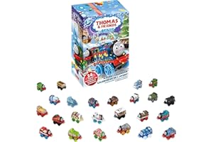 Thomas & Friends MINIS Advent Calendar 2023, Christmas 24 Miniature Toy Trains and Vehicles for Preschool Kids Ages 3+ Years