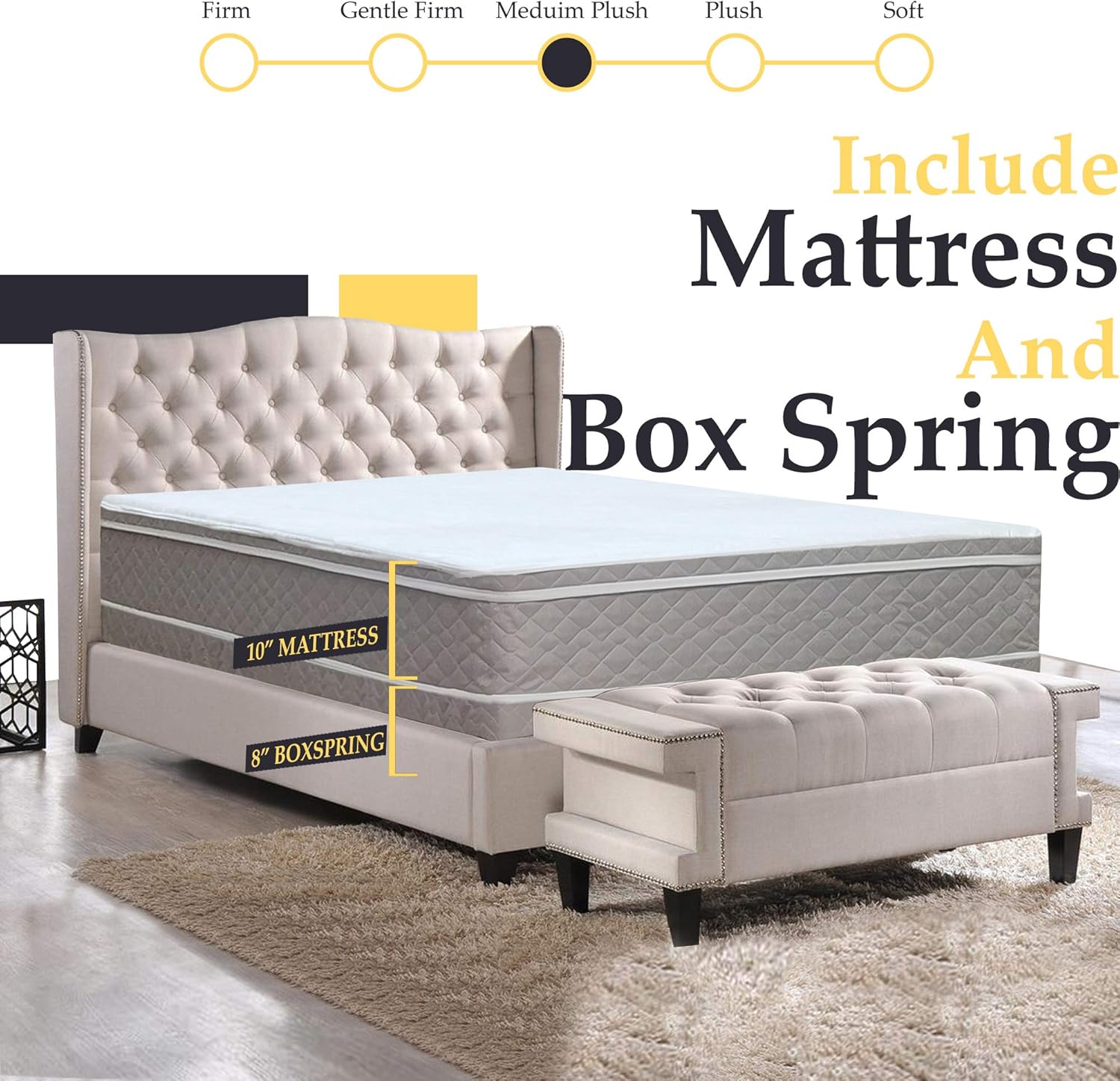 Dream Solutions Pillow Top Mattress And Box Spring Set Great For