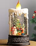 Christmas Snow Globe Lantern, Candle Shaped Snow