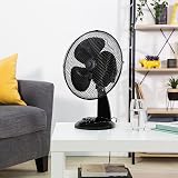 Zanussi 12" Portable Desk Fan, 3 Speed, Oscillation, Quiet Operation view 4