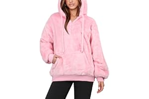 NIeyook Sherpa Fleece Hoodies for Women Fuzzy Oversized Zip up Hoodie with Pockets Casual Pullover Hooded Sweatshirt