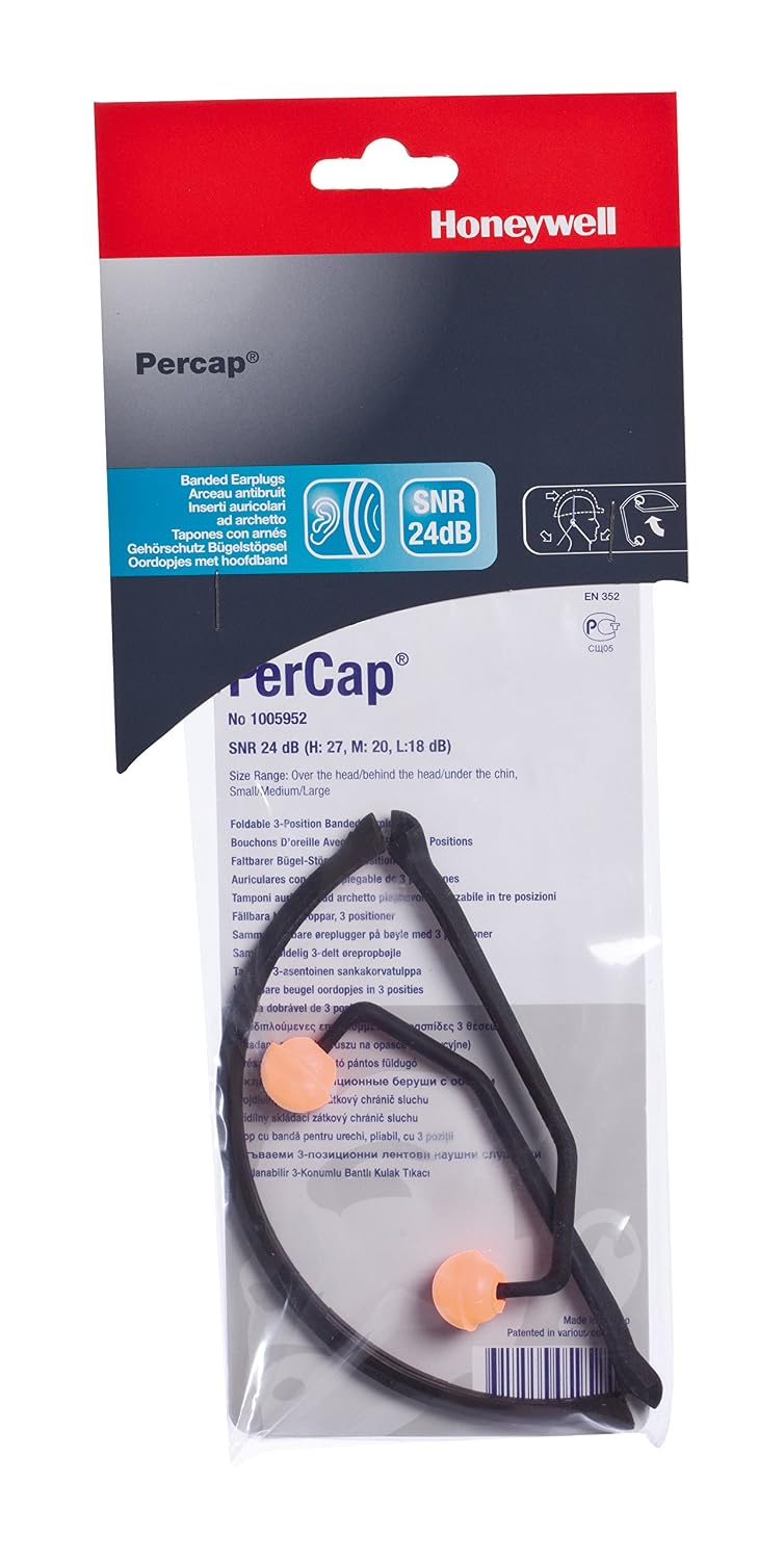 Howard Leight PerCap Folding Banded Earplugs – SNR 24 – Single Piece (Honeywell)