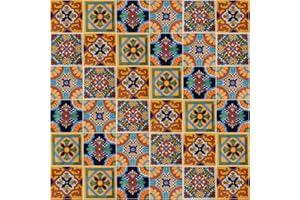 COLOR Y TRADICIÓN Mexican Tiles Mix Box of 100 Talavera Tiles Hand Painted 5 Colonial Patterns F80