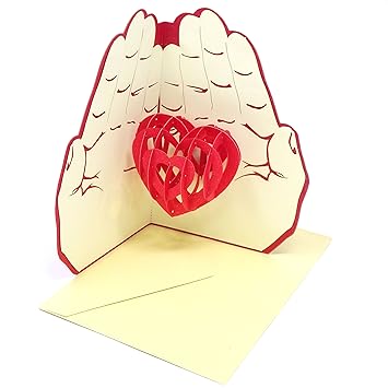 Vinciann Grußkarte Origami 3d Kirigami Herz In Amazonde