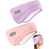 JenPen 2 Pcs Double-layer Ear Warmer for Kids Headband-knit Winter Ear Muffs with Fuzzy Lined Warm Cover for Boy Girl Run Ski