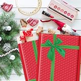 Switory Christmas Padded Envelopes A4 8.5x12 Inch Bubble Mailers Red Green Bow view 8