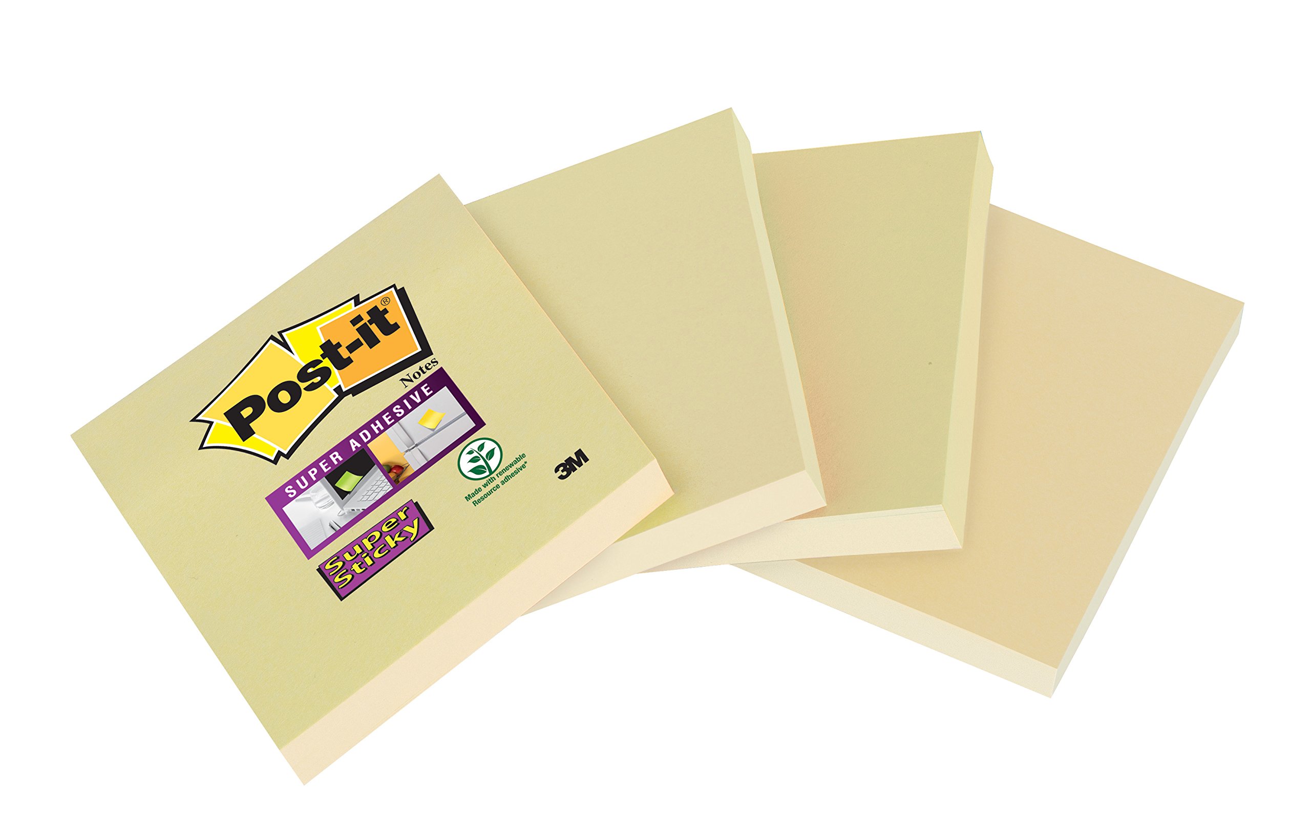 Post-it Super Sticky 6910CY Pack of 48 x 48 mm (4 Pads has 45 Sheets (Yellow)