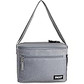 PackIt Freezable Essential Lunch Cooler, Gray Fog, Built with EcoFreeze Technology, Fully Freezable, Collapsible, Reusable, With Adjustable Crossbody Strap, Top Clip Handle, Designed for Fresh Office