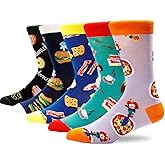 SIMIWALI Funny Novelty Socks for Men Women Fun Crazy Gift Colorful Funky Cool Graphic Silly Dress Socks Fancy Comfy Casual
