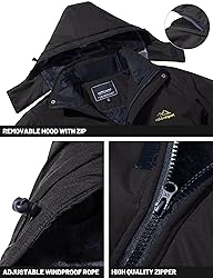TACVASEN Mens Snow Ski Mountain Jacket Fleece