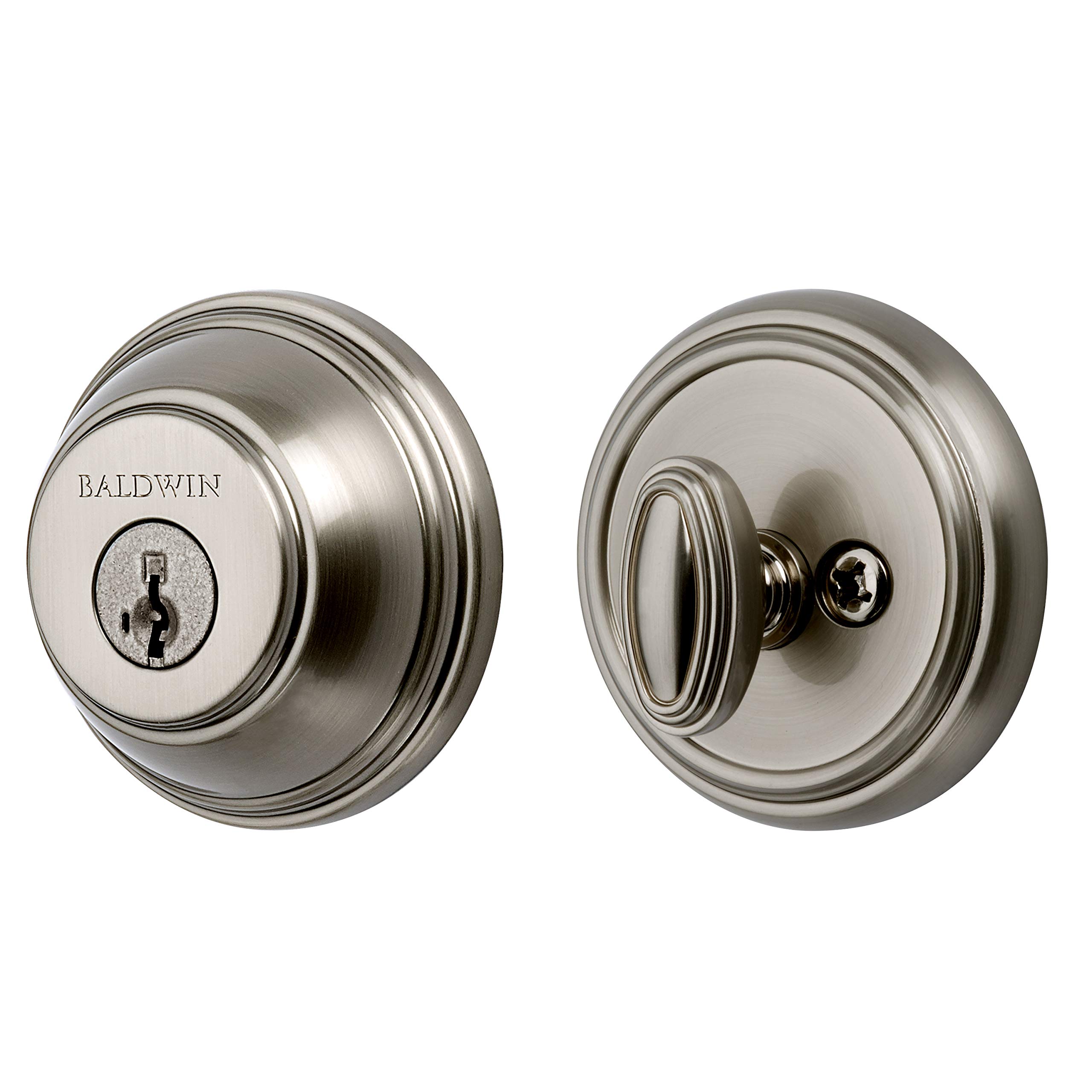 Baldwin Round, Single Cylinder Front Door Deadbolt
