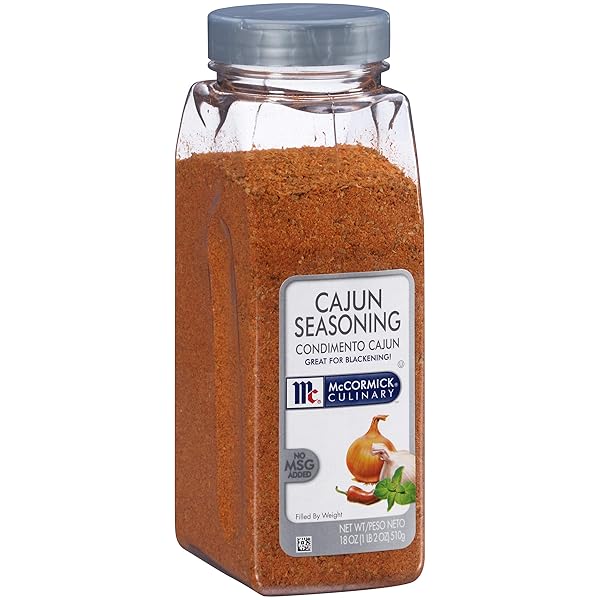 MCCORMICK CULINARY CAJUN SEASONING, 18 OZ – ONE 18 OUNCE CONTAINER OF CAJUN SEASONING MIX, MADE TO ENHANCE CATFISH, CRAWFISH, JAMBALAYA, GUMBO AND MORE
