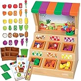Learning Resources Mini Farmstand Sorting Set, Play Food Sets for Kids Kitchen, Grocery Store Pretend Play, Montessori Toys, 
