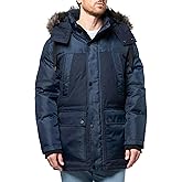 Andrew Marc mens Outerwear Tripp Mixed Media Faux Fur Hooded Parka