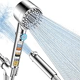FEELSO Filtered Shower Head with Handheld, High Pressure Shower Filter Head | ON/OFF Switch, Anti-clog Nozzles, 4 Spray Showerhead with Filters for Hard Water, Remove Chlorine, Reduce Dry Itchy Skin