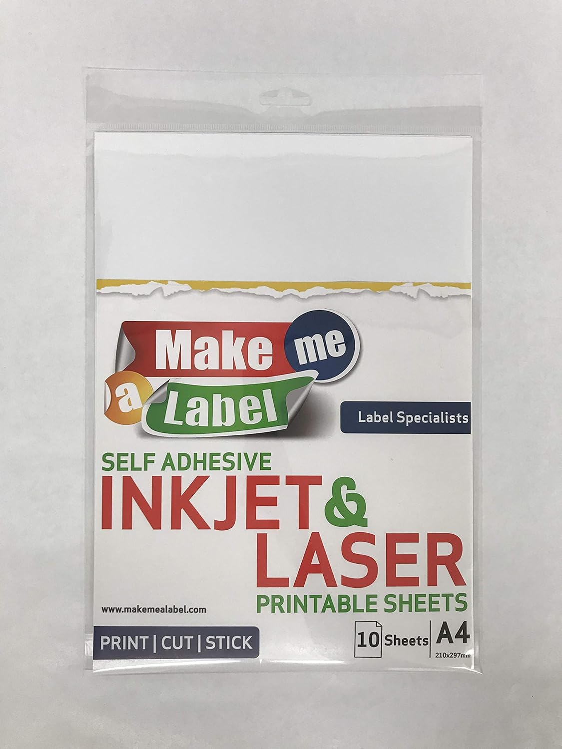 Premium A4 Gloss White Self Adhesive Inkjet and Laser Printable Vinyl