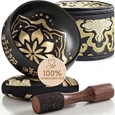 Silent Mind Tibetan Singing Bowl Set &ndash; Easy to Play &amp; Beginner Friendly Meditation Bowl with Cushion, Mallet &amp; Case | Stress Relief &amp; Mindfulness | Gift-Ready