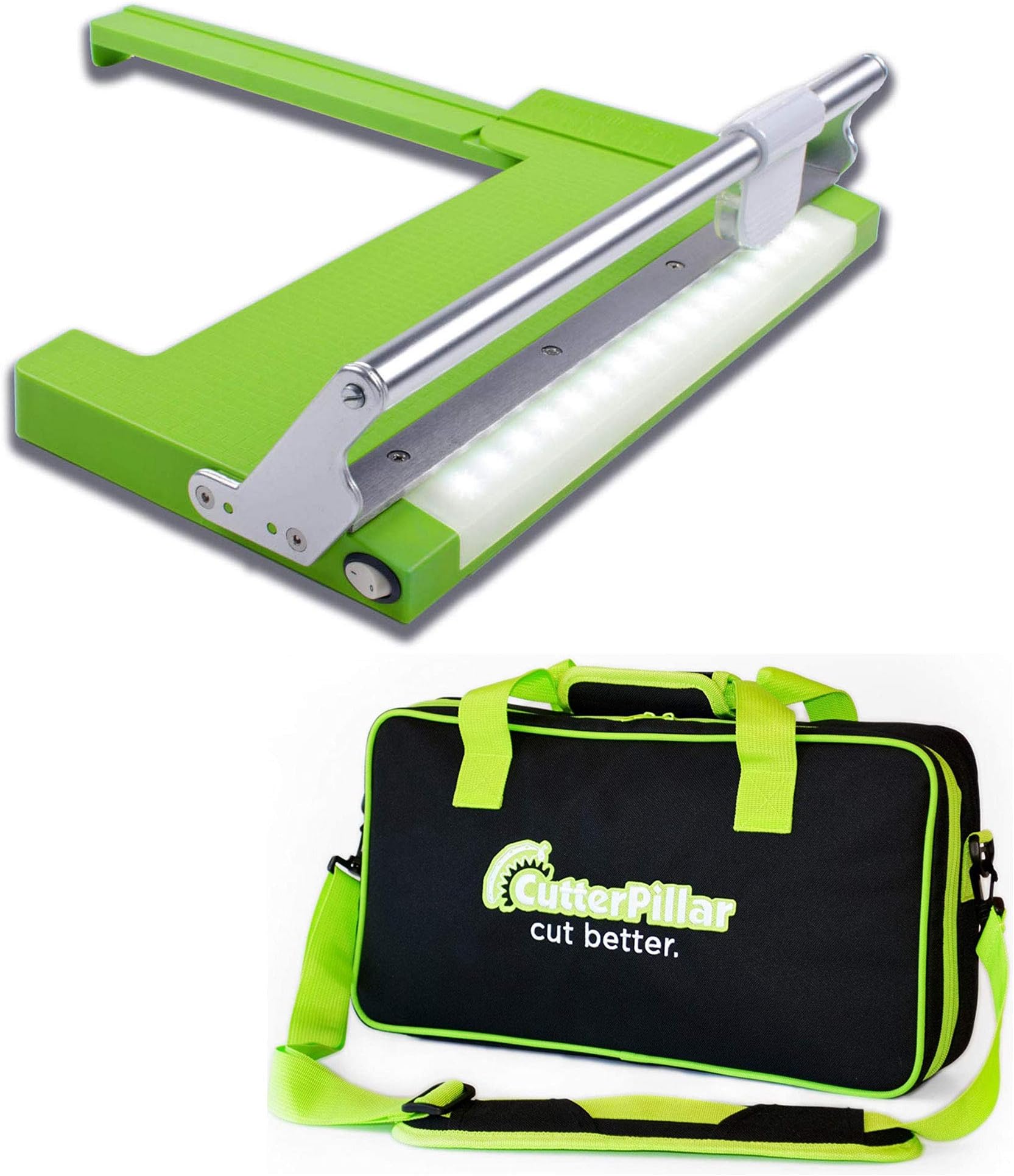 Cutterpillar Crop Paper and Photo Trimmer with Nylon Travel Tote Bag