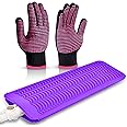 IKOCO Heat Gloves for Hair Styling, 2Pcs Heat Resistant Gloves with Silicone Mat Pouch for Curling Iron, Flat Iron, Straightener, Hot Hair Tools