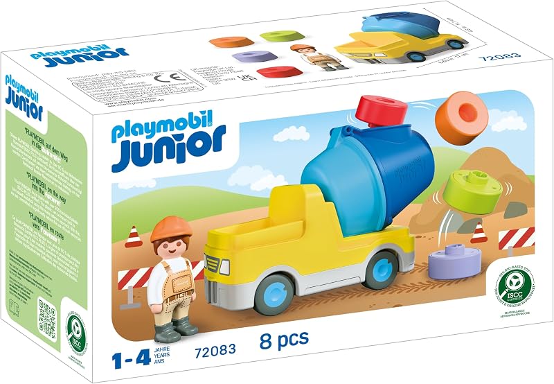 | Junior | Hormigonera | Vehículo de Obra Colorido con Tambor extraíble y Bloques encajables | para niños a Partir de 4 años | 72083 — foto 1 de 6