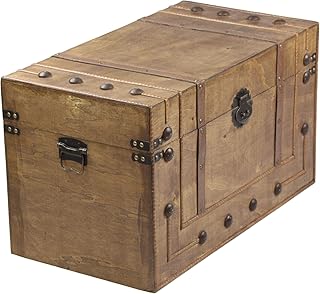 FRANK FLECHTWAREN Deko-Truhe Kolonial, groß 62 x 34 x 36 cm