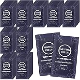 Travel Shaving Cream for Men, Individually Wrapped Mini Shaving Cream in Bulk, Disposable Travel Size Toiletries Amenities Vacation for Hotel, Shelter/Homeless/Nursing Home/Charity 0.34 oz (100 Pack)