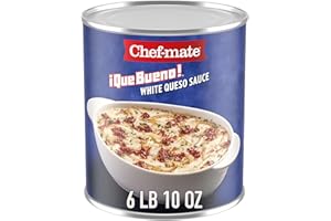Chef-mate Que Bueno White Queso and Nacho Cheese Sauce, Canned Food, 6 lb. 10 oz (#10 Bulk Can)