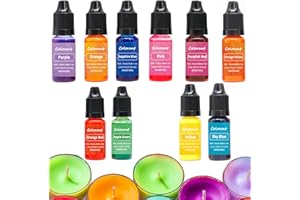 Candle Dye 10 Colors 10ml/Bottle Candle Colour Dye Vivid Oil-Based Soap Highly Concentrate Colour for Making Supplies, Décora