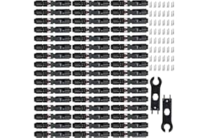 Feotech 96 PCS Solar Connectors Male & Female Panel Cable Connectors with 2Pcs Spanners IP67 Waterproof (48 Pairs)