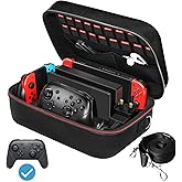 iVoler Carrying Storage Case for Nintendo Switch/Switch OLED Model (2021), Portable Travel Protective Hard Messenger Bag Soft
