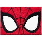 Jay Franco Marvel Spiderman Kids Bath Rug - Soft, Non-Slip, Machine Washable, Red Bathroom Mat 20 x 30