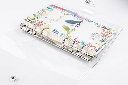 Maxleaf Organiseur Journal Agenda Carnet De Notes Rechargeable Avec Couverture Transparente En Pvc Souple Et 6 Anneaux Format A6 90 Feuilles Francais Non Garanti Amazon Fr Fournitures De Bureau