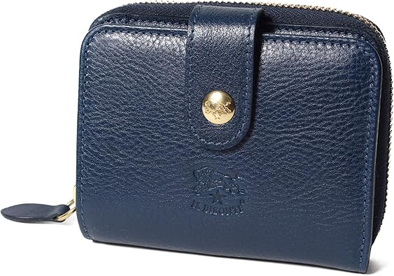 Amazon イルビゾンテ 財布 コンパクト二つ折りファスナー メンズ レディース レザー 本革 牛革 Portafoglio C0960 札入れ 小銭入れ イタリア製 Blu Per 並行輸入品 財布
