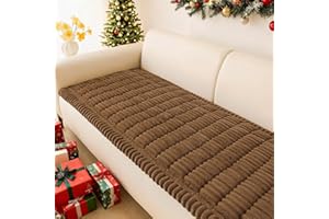 hyha Couch Covers for Dogs Washable, Non Slip Plush Dog Sofa Protectors, Fuzzy Pet Couch Covers for 3 Cushion Sofa Pet Friendly (Brown, 27.6" x 70.9")