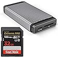 SanDisk 32GB Extreme PRO SDHC UHS-I Memory Card - Up to 100MB/s with SanDisk Professional PRO-Reader SD and microSD - High Performance Card Reader